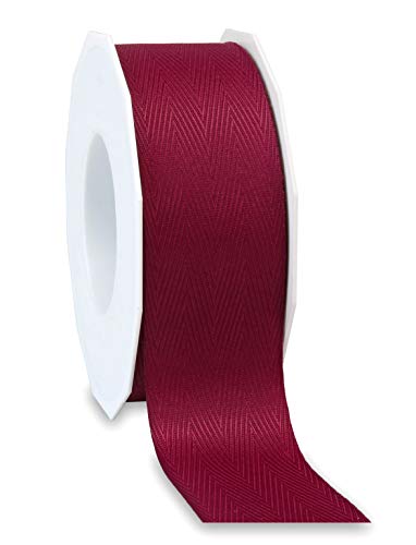 finemark 25 m x 40 mm Decorative Ribbon Love Nature Bordeaux Gift Ribbon Eco Friendly Recycled from 100% Recycled Material Former Bottles from the Mediterranean Sea