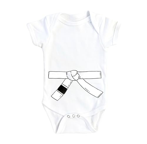 Jiu Jitsu White Belt - Baby Boy Girl Clothes Infant Bodysuit Funny Cute Newborn