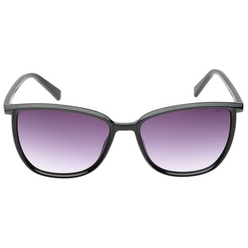 Image of French Connection|Black Full Frame Square Sunglasses|100% UV Protected (Uv 400) Grey Gradient Faded Lens|Men's & Women's|Large|FC 7632 C1 S