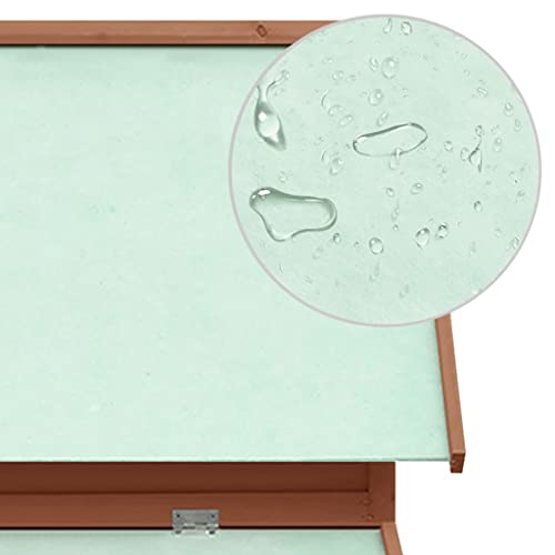 HOMIUSE HüHnerstall Winterfest Hühnerstall Mokka und Weiß Massivholz Tanne Meerschweinchen Haus HüHnerhaus… – Bild 7