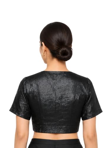 Image of Thevasa Women's Everyday Divine Depth V Neck Half Sleeves Blouse