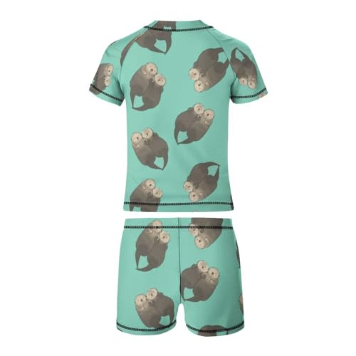 Otters Holding HandsChildren's Swimsuits Boys Two Piece Suit7-9Y（120cm）3