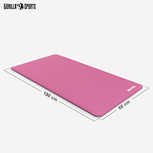 GORILLA SPORTS® Yogamatte 190 x 60/100 x 1,5 cm mit Tragegurt, rutschfest – Ansicht 2
