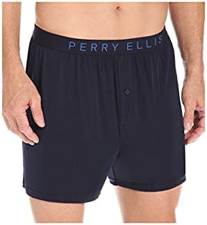 Perry Ellis mens Luxe Solid Boxer ShortsBoxer Shorts