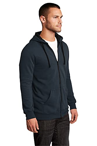 District Men's Young The Concert Fleece Full Zip Hoodie XL New Navy4
