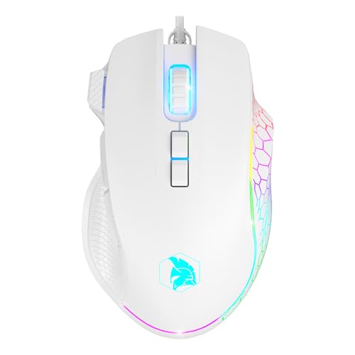 Ya en mundofriki.es: Empire Gaming – 2025 – W905 – Ratón Gamer con cable – 12800 DPI 1000 Hz – Retroiluminación RGB – Ergonómico – PS4, PS5, Xbox One/Series, PC y Mac – Software incluido – 8 botones programables (blanco)