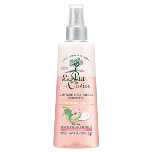 LE PETIT OLIVIER - Spray Démêlant Soin Douceur - Sans Rinçage - Amande Douce & Crème de Riz -...