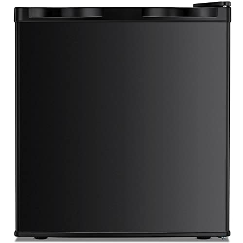 Kismile Mini Freezer,1.1 Cu.ft Upright Freezer with Reversible Single Door,Removable Shelves,Small Freezer with Adjustable Thermostat for Home/Kitchen/Office (Black)