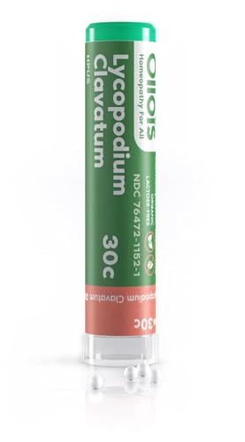 OLLOIS Lycopodium Clavatum 30c Organic Lactose-Free Homeopathic Medicine 80 Pellets (Pack of 1)