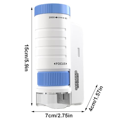 Microscópio Kids,Microscópio Infantil,Microscópio portátil portátil 60X-120X | Kit de miniscópio peq