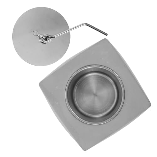 CAXUSD 1 Juego Mini Chimenea de Mesa Hoyos Cubo Carpa Lugar Calentador portátil Calefactor portátil Mesa para fogatas Smores brasero de Mesa Individual Acero Inoxidable Grey