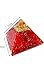 bride studio Chakra Healing Red Orgone Pyramid (3 * 3 Inch) with Clear Crystal Gemstone(Stone Used for Removing Negativity).