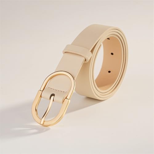 Women Leather Belts for Dresses Jeans Fashion with Gold Buckle Ladies Waist Belt Adjustable3