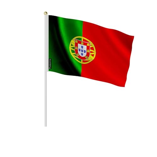 Drapeau Portugal 14x21cm en lot de 100 pièces pour décoration de fête