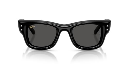 Ray Ban Rb4940b Wayfarer Puffer Blacked Out Collection by A$ap Rocky Sunglasses, Negro con strass/gris oscuro, 47 mm