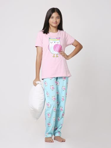Image of TotzTouch Cotton Girls Night Suit | Pajama Set | Night Dress Graphic Printed Age 6 Months to 15 Years Different Patterns Suitable for Summer and Winter to Choose (Pack of 1)