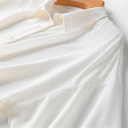Chemise en crêpe de soie blanche élégante pour un look chic au bureau