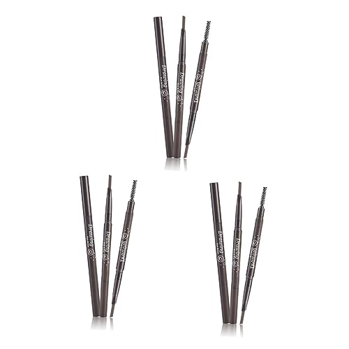 DRESSOOS 3 Piezas 2 1 cepillo de cejas light cepillo cejas impermeables pincel de cejas eyebrow pencil tinte paleta gel dermaplaning tapas facial lápices de cejas cepillo de lápiz de cejas