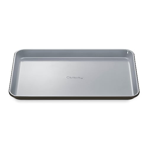 Caraway Non-Stick Ceramic Baking Sheet - Naturally Slick Ceramic Coating - Non-Toxic, PTFE & PFOA Free - Perfect for Baking, Roasting, and More - Medium (15" x 10") - Black