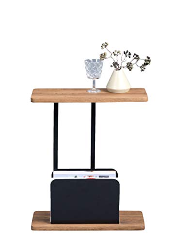 M2 Kollektion Alpha Beistelltisch, MDF, braun, 50x60x20