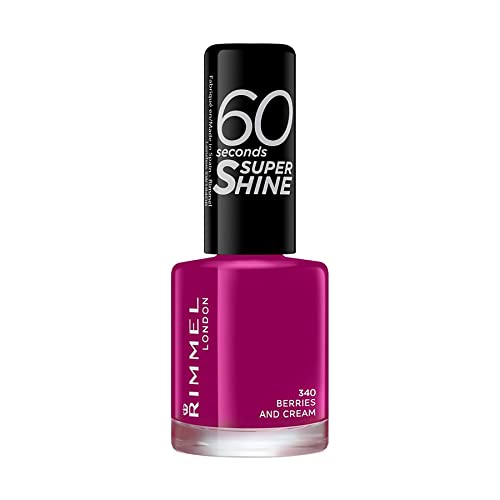 Rimmel London 60 Seconds Super Shine Esmalte de Uñas, Berries And Cream 340
