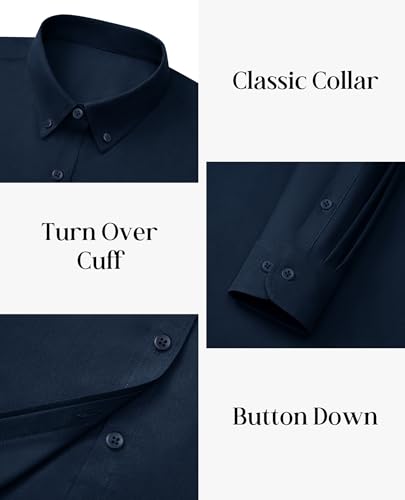 Image of siliteelon Button Down Shirts for Women Oxford Shirt Long Sleeve Classic Wrinkle Free Business Dress Shirts Work Office