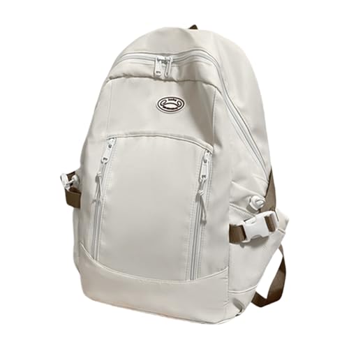 Mochila casual de moda para mujer en color blanco con correa ajustable