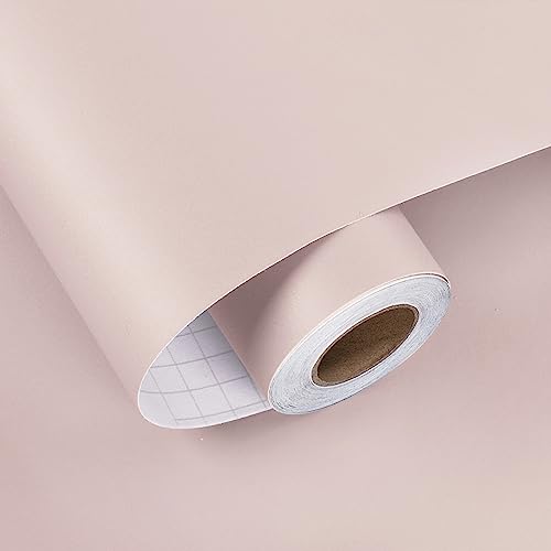 HotDecor Carta Da Parati Rosa Chiaro Per Camera Da Letto 60cm x 300cm Pellicola Adesiva Per Mobili Muro Armadio Bambini Lavabile