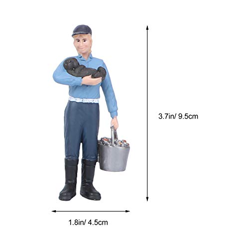 TOYANDONA 6 Stücke Bauernhof Figuren Schaf Figur Spielfiguren Tiere Menschen Bauernhoftiere Spielzeug Kuchendeko… – Bild 8