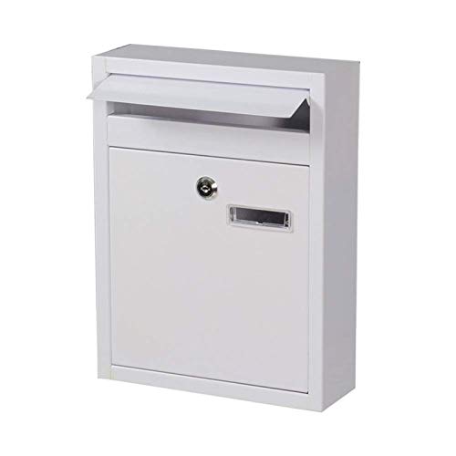 Wall-Mount Mailbox Wall-mount Letterboxes Locking Mailboxes Wall Mounted Vertical Key Lock Drop Mail Box Medium Capacity Rust-Proof Metal Post Box
