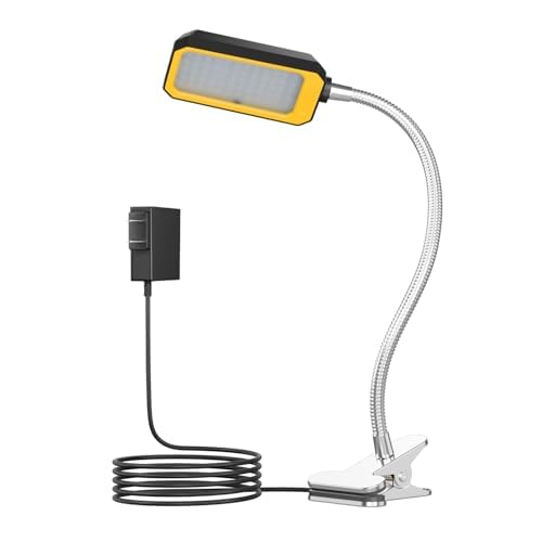 Flexibles Schwanenhals Led Wasserdicht Arbeitslicht mit verstellbarer Basis fùrDrehmaschine Cnc-Fräsbohrmaschine Nähmaschine Industrielle Beleuchtung 25W (Klemme)