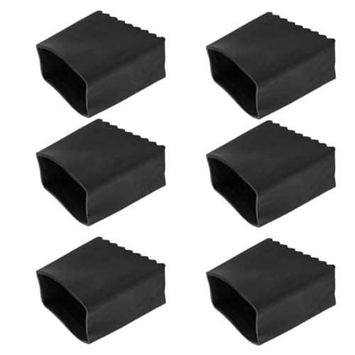 BETOOKY 6pcs Sabots D'échelle Antidérapants en Caoutchouc Noir, Accessoires pour Échelles Pliantes, Protection de Sol et Sécurité Renforcée