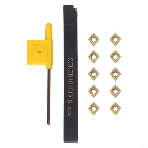 Soporte SCLCR1010H06 para torneado de acero con 10 plaquitas de carburo CCMT060204 8