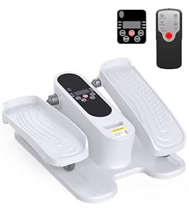 Under Desk Elliptical Machine, Electric Seated Leg Exerciser for Seniors, Adjustable Speed & Low-Impact Design, Quiet Portable Trainer with Remote Control for Home Office