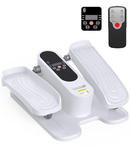 Under Desk Elliptical Machine, Electric Seated Leg Exerciser for Seniors, Adjustable Speed & Low-Impact Design, Quiet Portable Trainer with Remote Control for Home Office