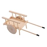  IMIKEYA 1 Set Miniatur-bauernwagen Mit Heuballen, Puppenhaus, DIY-szenenmodell, Vintage-bauernmöbel Für Miniatur-gartengeräte, Herbsternte-Dekorationen