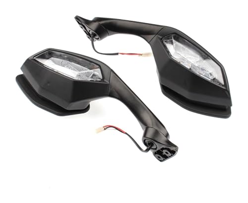 Rétroviseurs Moto pour Yamaha YZF-R1 R6 Noir avec Clignotants