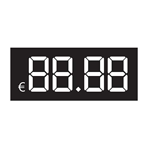 Etichette segnaprezzo mod. Digit - Set da 50 o 100 cartellini segnaprezzo adesivi o in cartoncino - Kamiustore (100 etichette ADESIVE)