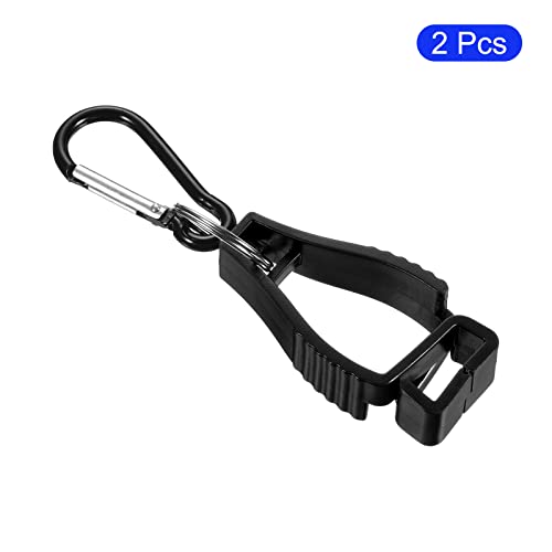 PATIKIL Glove Keeper, 2 Pack Gloves Grabber Clips Prevent Losing Hook Holder Hanger for Glasses Helmets Black - Image 4