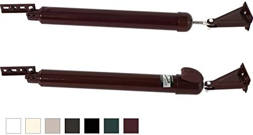 Touch 'n Hold Smooth Dual Door Closer System (Cranberry) – Heavy-Duty - Touch-Button Hold Open Feature & Smooth Closing Motion - Storm & Security Door (Medium/Heavy Weight). New Door/Replace Old Unit