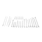 YWBL-WH 24-teiliges Labor-Löffelset aus Edelstahl mit Pinzette und Aufbewahrungsbox für den Probentransfer und das Mischen Im Labor