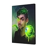 Kingscom Jacksepticeye Wall Art Canvas Painting Poster Decorations For Bedroom Living Room Bathroom Framed Ready To Hang 12x18 Inch