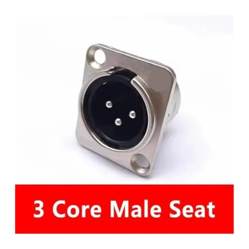 Conector XLR 3 pines macho en chasis de cobre duradero para microfonos 3