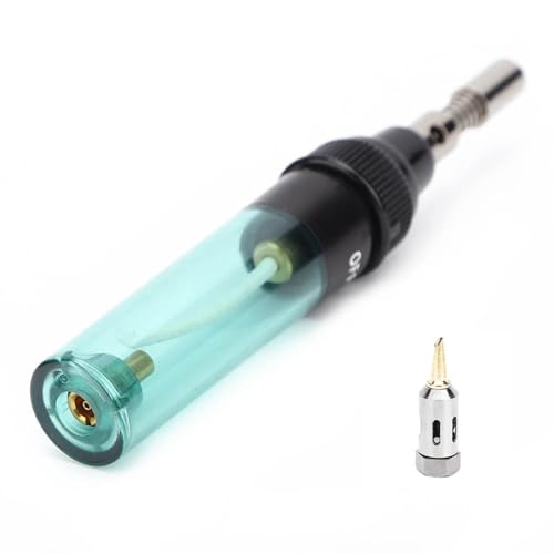 Risegun Souder au gaz sans fil butane, Ensemble de Fer à Souder à Gaz, Mini Soudeuse à Souder Torche à Gaz en Forme de Stylo Poignée Ergonomique en...
