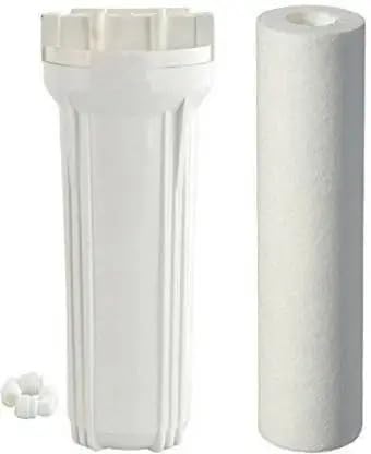 pre-filter housing, 10 inch extra protection bowl with extra filter for ro water purifiers, filter system, pack of 4, 0.05 micron solid filter cartridge