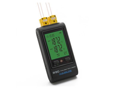 MeterTo USB Multi-Channel Thermocouple Data Logger R90-FC-U (4 Channels) K/T/J/R/S Thermocouple 65000 Readings High/Low Temperature Measurement for Workshop, Laboratory, Pharmacy and Food