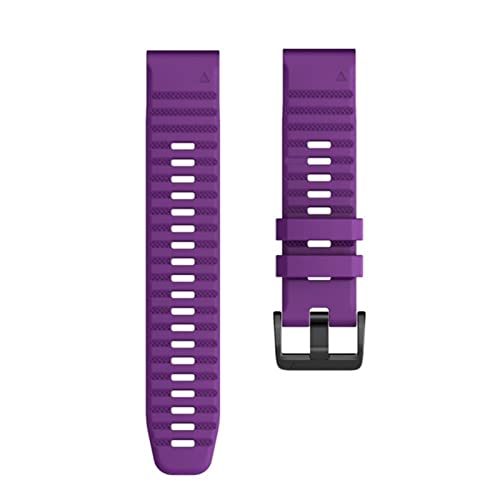 Bracelet silicone Garmin Fenix 6X 7X 5X 26mm Easyfit violet montre