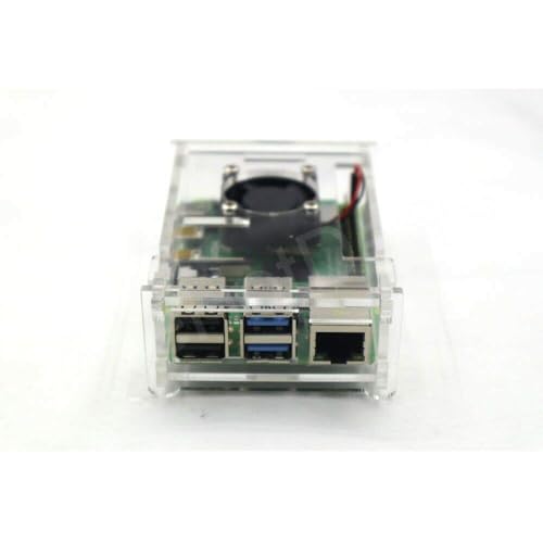 Rpi shop Raspberry pi 4 case Model B Acrylic case with Fan + heatsink Included - Image 2