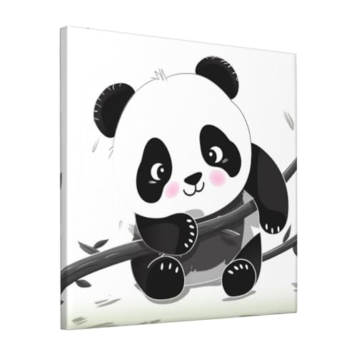 Toile pandas mignons 30cm peinture murale suspendue décoration chambre bébé