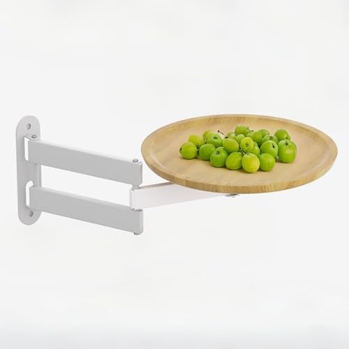 Table ronde pliante murale bois petit plateau rond suspendu